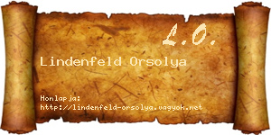 Lindenfeld Orsolya névjegykártya