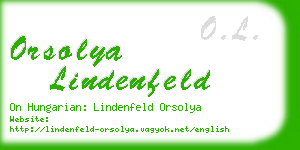 orsolya lindenfeld business card